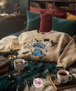 Stitch Harry Potter Embroidered Hoodie, Embroidered Wizarding World Sweatshirt, Disney Gift for Potterheads 1 Stitch Harry Potter Embroidered Hoodie, Embroidered Wizarding World Sweatshirt, Disney Gift for Potterheads (2)