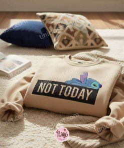 Stitch Not Today Lazy Vibe Embroidered Hoodie, Lazy Day Experiment 626 Sweatshirt, Funny Mood Disney Apparel, Gift for Him Her (1)