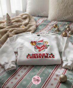 Stitch Santa Suit with Gift Box Embroidered Hoodie, Merry Christmas Stitchmas Sweatshirt, Disney Holiday Present Apparel, Gift for Him Her (1)