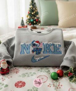 Stitch Snowy Christmas Embroidered Hoodie, Festive Sporty Experiment 626 Sweatshirt, Snowy Swoosh Holiday Apparel, Gift for Him Her 1 Stitch Snowy Christmas Embroidered Hoodie, Festive Sporty Experiment 626 Sweatshirt, Snowy Swoosh Holiday Apparel, Gift for Him Her (2)