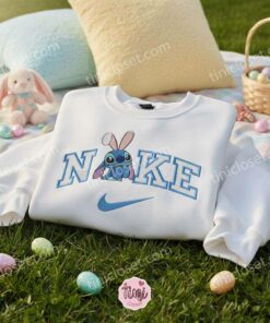 Stitch Sparkle Eyes Easter Bunny Ears Embroidered Hoodie, Disney Experiment 626 Sweatshirt, Cute Spring Holiday Apparel, Gift for Him Her 1 Stitch Sparkle Eyes Easter Bunny Ears Embroidered Hoodie, Disney Experiment 626 Sweatshirt, Cute Spring Holiday Apparel, Gift for Him Her (1)