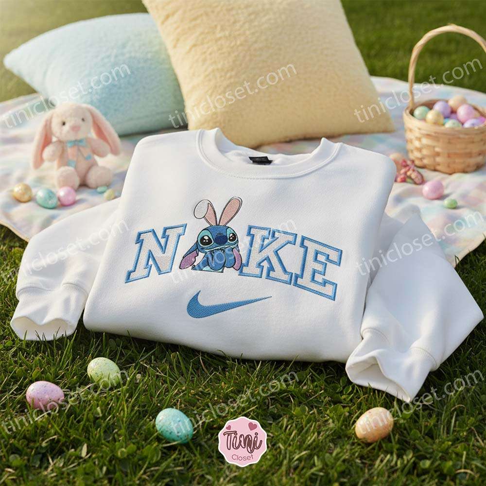 Stitch Sparkle Eyes Easter Bunny Ears Embroidered Hoodie, Disney Experiment 626 Sweatshirt, Cute Spring Holiday Apparel, Gift for Him Her Stitch Sparkle Eyes Easter Bunny Ears Embroidered Hoodie, Disney Experiment 626 Sweatshirt, Cute Spring Holiday Apparel, Gift for Him Her