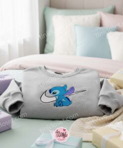 Stitch Swoosh Embroidered Hoodie, Classic Sporty Experiment 626 Sweatshirt, Ohana Means Family Crewneck, Gift for Him Her 2 Stitch Swoosh Embroidered Hoodie, Classic Sporty Experiment 626 Sweatshirt, Ohana Means Family Crewneck, Gift for Him Her (3)