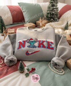 Stitch Winter Snow Embroidered Hoodie, Falling Snowflakes Experiment 626 Sweatshirt, Disney Winter Wonderland Apparel, Gift for Him Her (2)