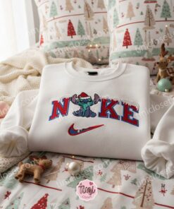 Stitch Winter Snow Embroidered Hoodie, Falling Snowflakes Experiment 626 Sweatshirt, Disney Winter Wonderland Apparel, Gift for Him Her (3)