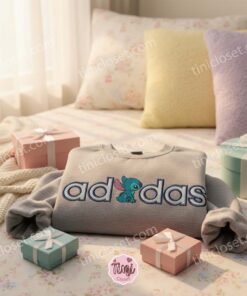 Stitch Trendy Sport Logo Embroidered Hoodie, Custom Streetwear Experiment 626 Sweatshirt, Ohana Means Family Crewneck, Gift for Him Her (1)