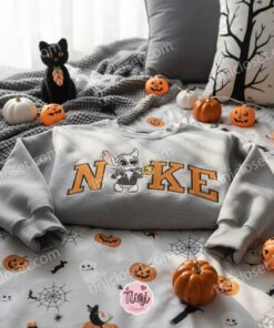 The Nightmare Before Stitchmas Embroidered Hoodie, Stitch Cosplay Jack Skellington Sweatshirt, Spooky Halloween Apparel, Gift for Him Her (3)