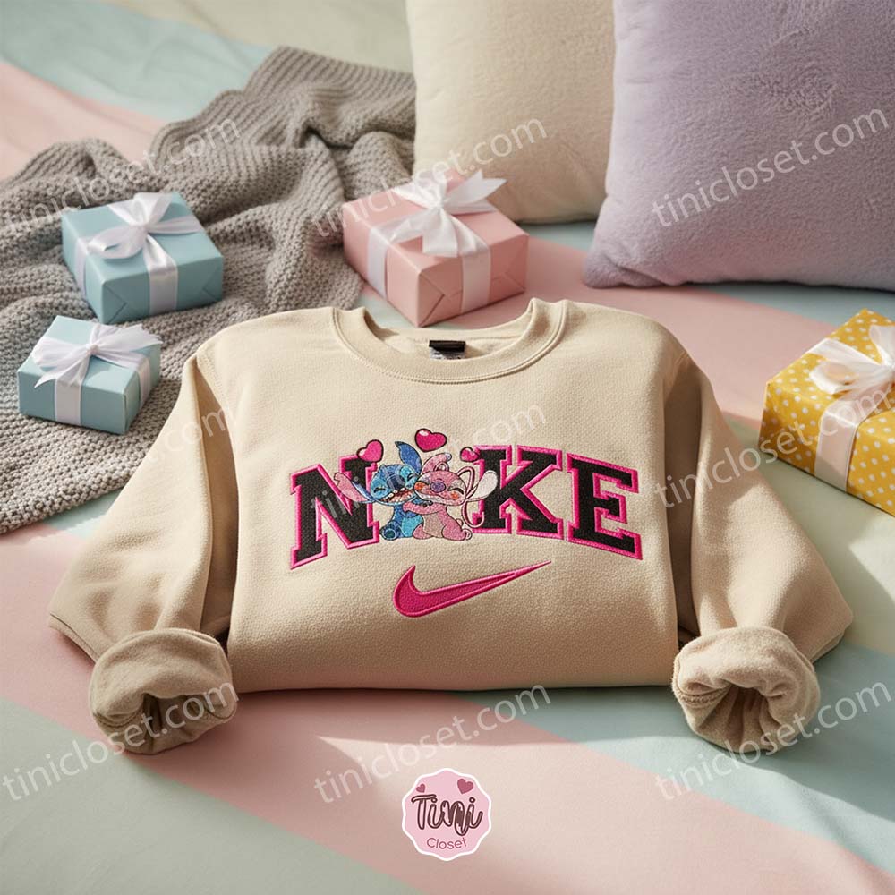 Valentine’s Day Stitch and Angel Love Embroidered Sweatshirt, Custom Disney Couple Hoodie, Minimalist Ohana Means Family Crewneck, Anniversary Gift for Disney Lovers Valentine’s Day Stitch and Angel Love Embroidered Sweatshirt, Custom Disney Couple Hoodie, Minimalist Ohana Means Family Crewneck, Anniversary Gift for Disney Lovers