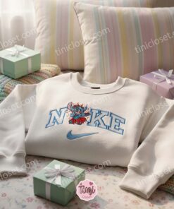 Valentine Stitch Hula Dance Embroidered Hoodie, Custom Tropical Experiment 626 Sweatshirt, Ohana Means Family Crewneck, Gift for Him Her 1 Valentine Stitch Hula Dance Embroidered Hoodie, Custom Tropical Experiment 626 Sweatshirt, Ohana Means Family Crewneck, Gift for Him Her (2)