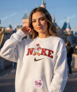 Daisy Duck Embroidered Sweatshirt, Retro Disney Character Shirt, Vintage Style Cartoon Apparel, Birthday Gift for Disney Lovers. (3)
