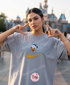 Donald Duck Baby Embroidered Sweatshirt, Retro Disney Character Hoodie, Vintage Style Cartoon Apparel, Birthday Gift for Him Her (2)