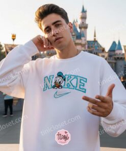 Donald Duck Baby Embroidered Sweatshirt, Retro Disney Character Shirt, Vintage Style Cartoon Apparel, Birthday Gift for Him Her (1)