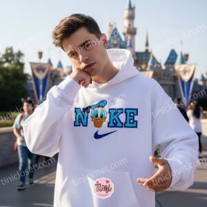Donald Duck Embroidered T shirt, Vintage Disney Character Hoodie, Retro Sporty Cartoon Apparel, Birthday Gift for Him (2) Donald Duck Embroidered T shirt, Vintage Disney Character Hoodie, Retro Sporty Cartoon Apparel, Birthday Gift for Him (2)