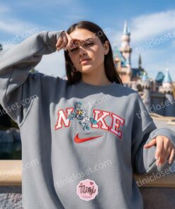 Donald Duck Sporty Embroidered T shirt, Retro Disney Character Shirt, Vintage Style Cartoon Apparel, Birthday Gift for Him (3)