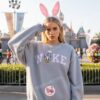 Easter Daisy Duck Bunny Ears Embroidered Sweatshirt, Retro Disney Holiday Hoodie, Festive Spring Character Crewneck, Holiday Gift for Her
