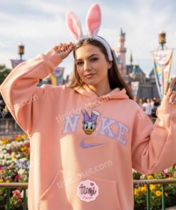Easter Daisy Duck Bunny Ears Embroidered Sweatshirt, Retro Disney Holiday Hoodie, Festive Spring Character Crewneck, Holiday Gift for Her (3)