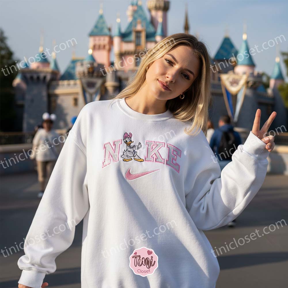 Daisy Duck Martial Arts Embroidered Sweatshirt, Retro Disney Character Shirt, Vintage Style Cartoon Apparel, Birthday Gift for Her Daisy Duck Martial Arts Embroidered Sweatshirt, Retro Disney Character Shirt, Vintage Style Cartoon Apparel, Birthday Gift for Her