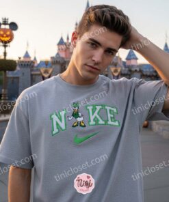 Daisy Duck St. Patrick's Day Embroidered T shirt, Retro Disney Character Shirt, Vintage Style Cartoon Apparel, Holiday Gift for Him Her (2)