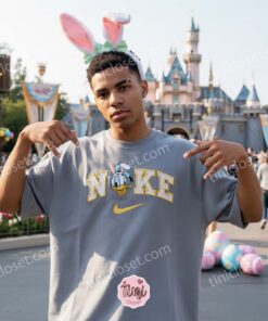 Easter Donald Duck Bunny Ears Embroidered Sweatshirt, Retro Disney Holiday Hoodie, Festive Spring Character Crewneck, Holiday Gift for Her (2)