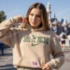 St. Patrick’s Day Daisy Duck Embroidered Sweatshirt, Disney Lucky Green Character Hoodie, Custom Nike Inspired Lucky Duck Shirt, Retro St. Paddy’s Day Crewneck