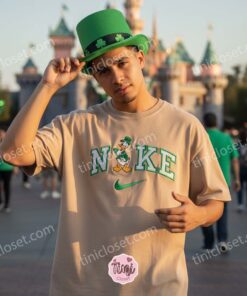 St. Patrick's Day Donald Duck Embroidered Sweatshirt, Retro Disney Leprechaun Shirt, Lucky Clover Holiday Apparel, Festive Gift for Him. (3)