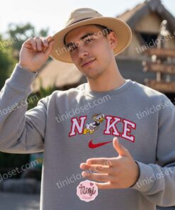 Donald Duck Safari Embroidered Shirt, Disney Character Embroidered T shirt, Custom Nike Inspired Sportswear Hoodie, Funny Duck Embroidered Crewneck (3)