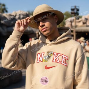 Donald Duck Safari Embroidered Shirt, Disney Character Embroidered T shirt, Custom Nike Inspired Sportswear Hoodie, Funny Duck Embroidered Crewneck (1) Donald Duck Safari Embroidered Shirt, Disney Character Embroidered T shirt, Custom Nike Inspired Sportswear Hoodie, Funny Duck Embroidered Crewneck (1)