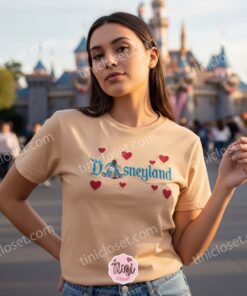 Eeyore Disneyland Heart Embroidered Hoodie, Disney Character Love Sweatshirt, Custom Eeyore Embroidered Shirt, Retro Cartoon Valentine Crewneck (3)