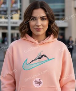 Embroidered Spider Verse Sweatshirt, Gwen Stacy Custom Swoosh Crewneck Hoodie, Custom Ghost Spider Embroidered Tee (4)