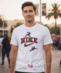 Spider Man & Miles Morales Swoosh Embroidered Crewneck Sweatshirt T shirt, Unique Marvel Gift for Him (2)