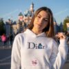 Eeyore Embroidered Hoodie, Disney Character Dior Inspired Sweatshirt, Custom Eeyore Embroidered Shirt, Retro Cartoon Luxury Style Crewneck