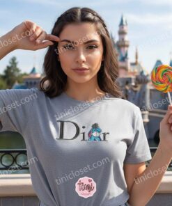 Eeyore Embroidered Hoodie, Disney Character Dior Inspired Sweatshirt, Custom Eeyore Embroidered Shirt, Retro Cartoon Luxury Style Crewneck (2)
