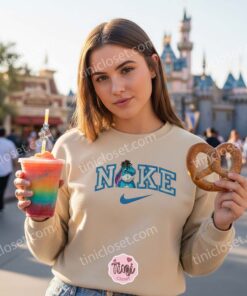 Cute Eeyore Embroidered Sweatshirt, Disney Character Brand Logo Inspired Crewneck, Custom Pooh Bear Apparel for Fans, Retro Cartoon Luxury Style Pullover (2)