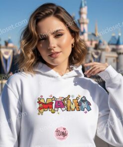 Disney Mama Embroidered Hoodie, Winnie the Pooh and Friends Tigger Eeyore Piglet Sweatshirt, Custom Disney Mother's Day Gift, Retro Hundred Acre Wood Apparel for Her (2)