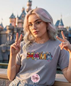 Disney Mama Embroidered Hoodie, Winnie the Pooh and Friends Tigger Eeyore Piglet Sweatshirt, Custom Disney Mother's Day Gift, Retro Hundred Acre Wood Apparel for Her (3)