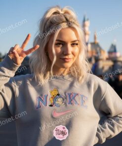 Eeyore and Pooh Embroidered Sweatshirt, Disney Character Brand Logo Inspired Crewneck, Custom Pooh Bear Apparel for Fans, Retro Cartoon Friendship Style Pullover (2)