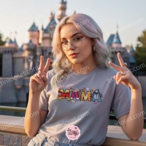 Disney Mama Embroidered Hoodie Winnie the Pooh and Friends Tigger Eeyore Piglet Sweatshirt Custom Disney Mothers Day Gift Retro Hundred Acre Wood Apparel for Her 3