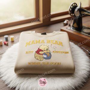 Mama Bear Winnie The Pooh Embroidered Shirt Disney Embroidered Shirt Best Mothers Day Gift Ideas 2