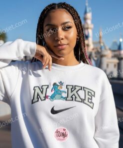 Eeyore Butterfly Embroidered Sweatshirt, Disney Character Nike Embroidered Shirt, Custom Winnie the Pooh Bear Apparel for Fans, Retro Funny Eeyore Crewneck (1)