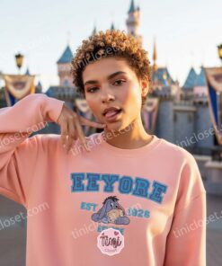Eeyore Embroidered Shirt, Disney Character Established 1926 Tee, Retro Winnie the Pooh Apparel for Fans, Custom Disneyland Souvenir Crewneck (3)