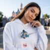 Eeyore Swoosh Hoodie, Disney Character Embroidered Sweatshirt, Custom Winnie the Pooh Bear Apparel for Fans, Retro Cartoon Pullover
