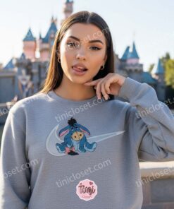 Eeyore Swoosh Hoodie, Disney Character Embroidered Sweatshirt, Custom Winnie the Pooh Bear Apparel for Fans, Retro Cartoon Pullover 2 Eeyore Swoosh Hoodie, Disney Character Embroidered Sweatshirt, Custom Winnie the Pooh Bear Apparel for Fans, Retro Cartoon Pullover (3)