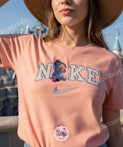 Eeyore Teddy Bear Embroidered Shirt, Disney Character Brand Logo Inspired T shirt, Custom Pooh Bear Apparel for Fans, Retro Cartoon Luxury Style Tee (3)
