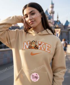 Tigger Embroidered Sweatshirt, Disney Character Brand Logo Inspired Crewneck, Custom Winnie the Pooh Apparel for Fans, Retro Cartoon Luxury Style Pullover (2)