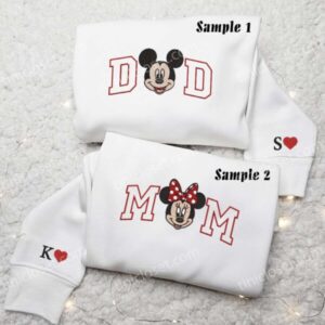 Mickey And Minnie Mom And Dad Embroidered Couples Shirts 1 600x600