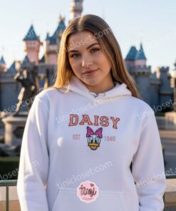 Daisy Duck Est 1940 Embroidered Shirt, Disney Characters Embroidered Hoodie, Best Gift Ideas (3)