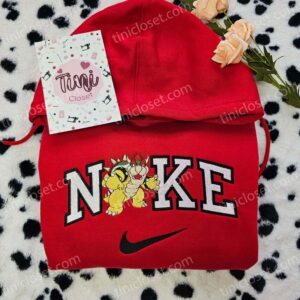 bowser super mario bros video game characters embroidered shirt (1) rjjbf