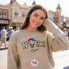Christmas Daisy Duck Embroidered Sweatshirt & Hoodie, Custom Disney Fan Apparel, Cozy Gifts For Girlfriend