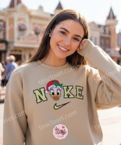 Christmas Daisy Duck Embroidered Sweatshirt & Hoodie, Custom Disney Fan Apparel, Cozy Gifts For Girlfriend (3)