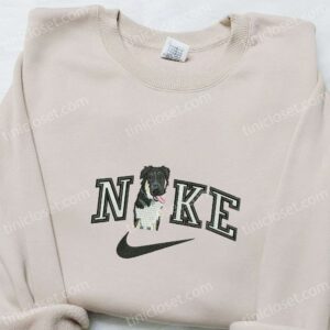 Border Collie Dog x Nike Embroidered Shirt Animal Embroidered Hoodie Nike Inspired Embroidered Sweatshirt 1 Border Collie Dog x Nike Embroidered Shirt Animal Embroidered Hoodie Nike Inspired Embroidered Sweatshirt 1